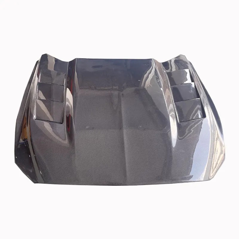 2017-2019 for  Mustang Carbon Fiber Front Bonnet Style Engine Hood Lid Cover with New Clip Items Included